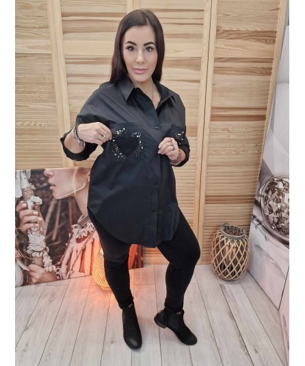 Koszula Basic Heart Czarna