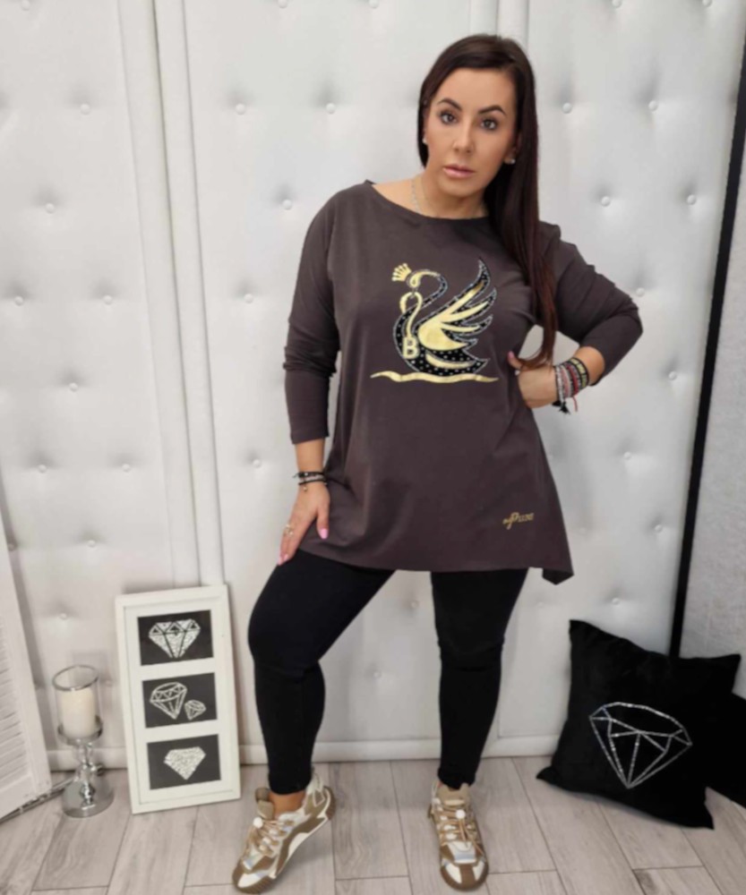 Bluzka Rogi My Luxe Łabędź Czekoladowy