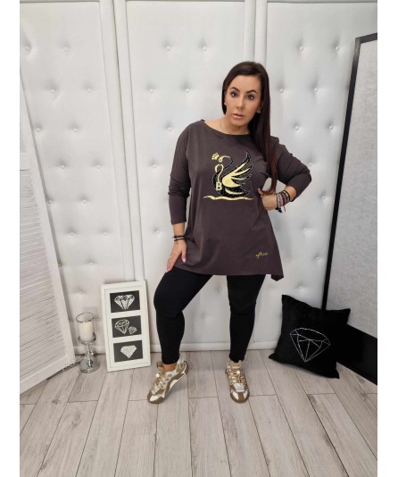Bluzka Rogi My Luxe Łabędź Czekoladowy