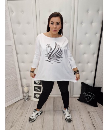 Bluzka Rogi My Luxe Łabędź Biały