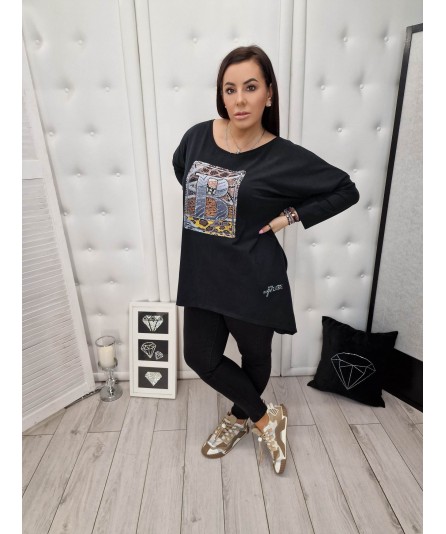 Bluzka Rogi My Luxe ,,B" Czarna