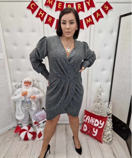 Sukienka X-Mas Glam Srebrna