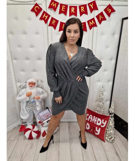 Sukienka X-Mas Glam Srebrna