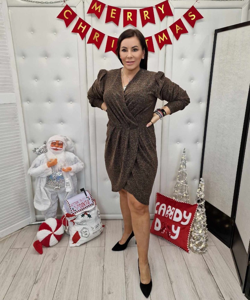Sukienka X-Mas Glam Złota