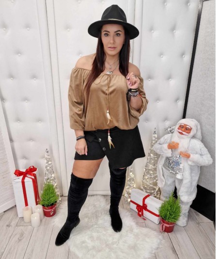 Hiszpanka Welurowa Camel