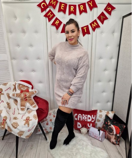 Sukienka Alpaka Soft Beż