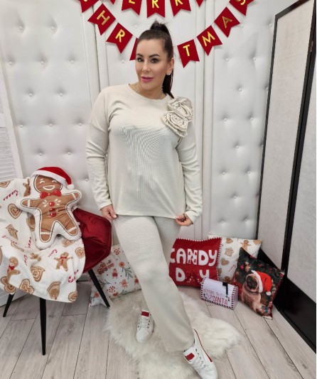 Komplet Sweterkowy Rose Beż