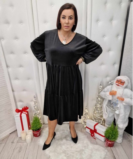 Sukienka Umbrella Welur Czarna