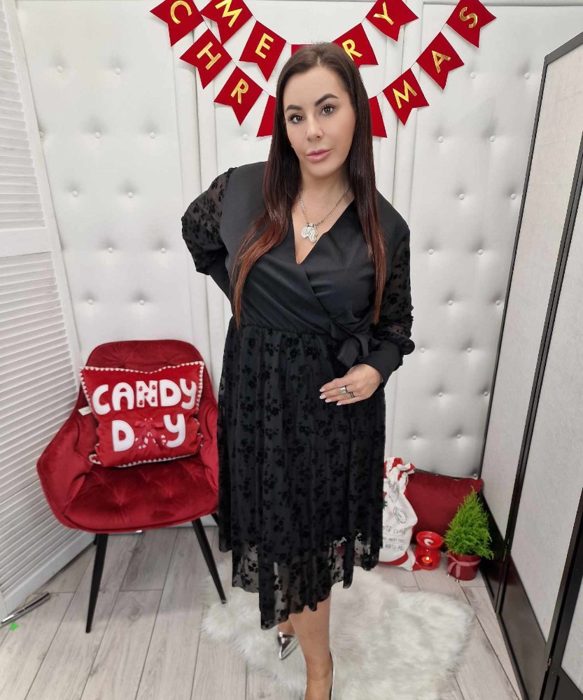 Sukienka Black Kim Flowers