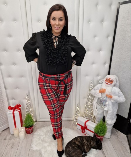 Bluzka Żabot Czarna