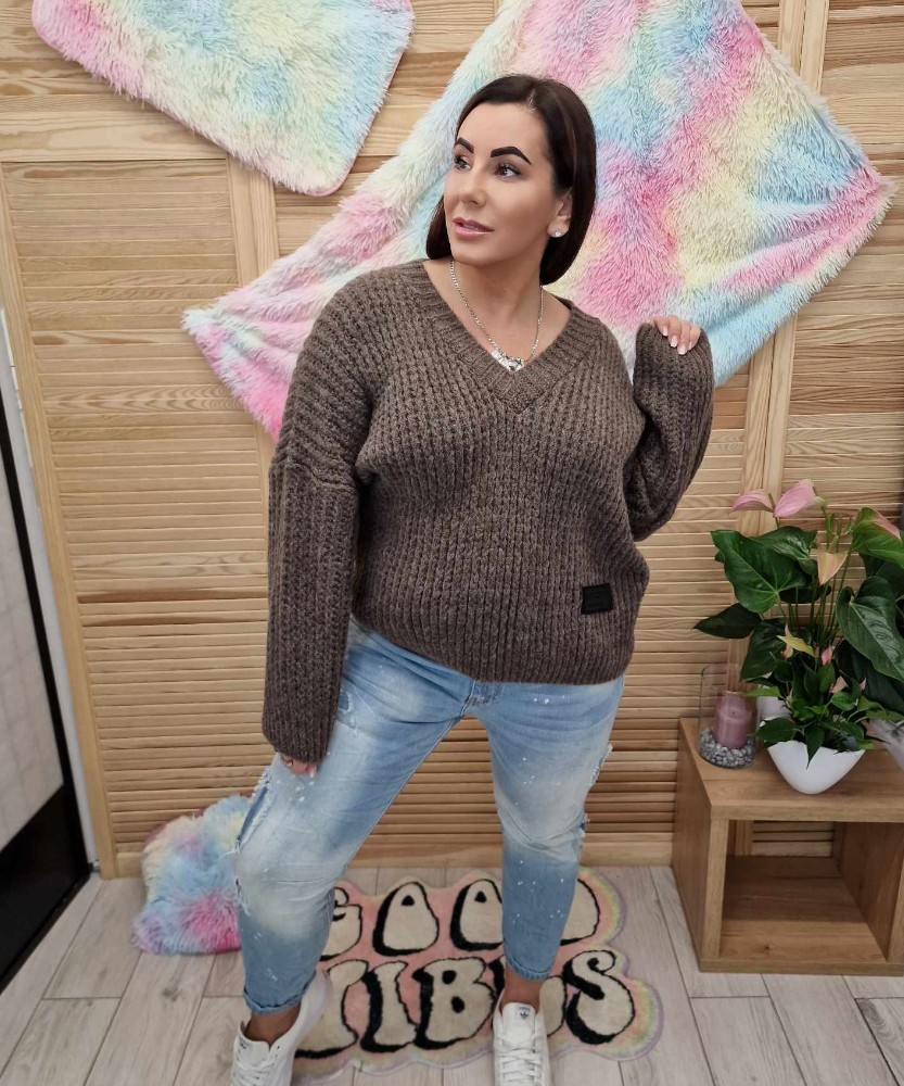 Sweter Serek by Sploty Brąz