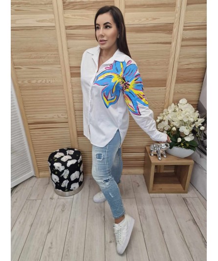 Koszula Big Flower by Mihos Błękit