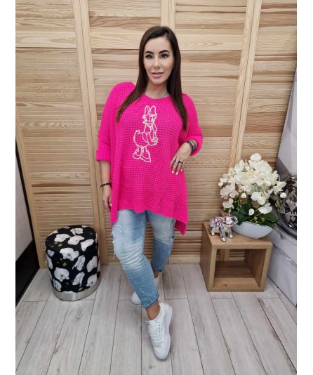 Sweterek dziergany Daisy Neon