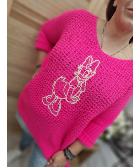 Sweterek dziergany Daisy Neon