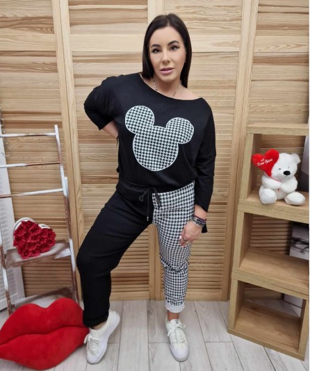 Komplet Miki Black Pepitka