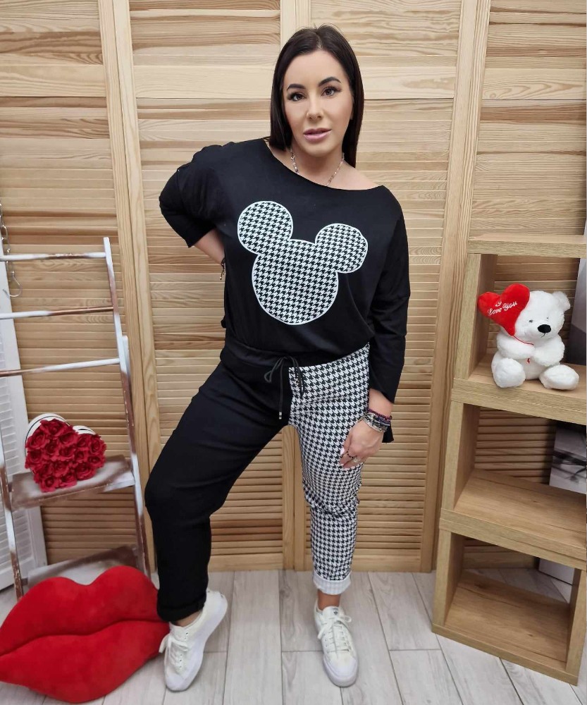 Komplet Miki Black Pepitka