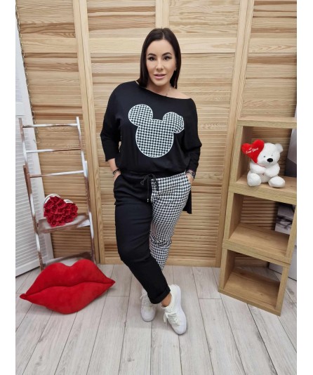 Komplet Miki Black Pepitka