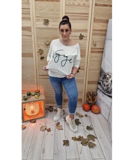 Bluzka Oversize z nadrukiem Voyage