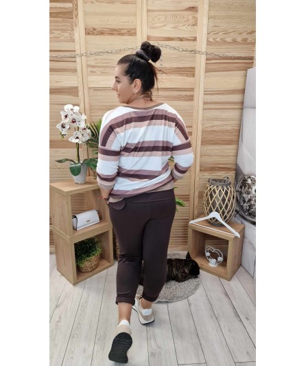 Welurowa Bluza Paski