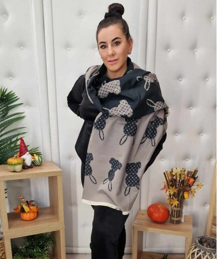 Szaliki dwustronne Króliczek