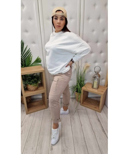 Spodnie punto z zamkami