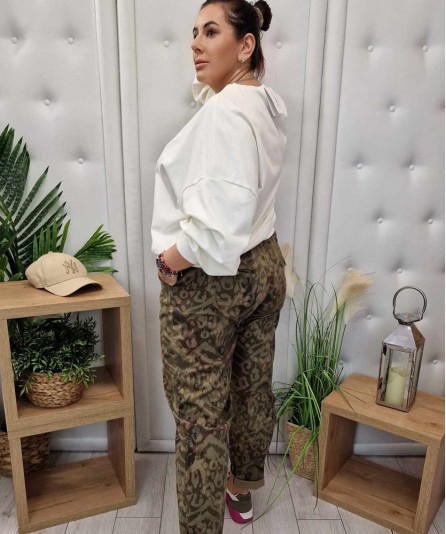 Spodnie jeans panterka