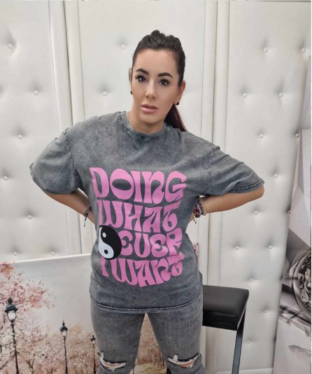 T-shirt dekatyzowany Yin Yang