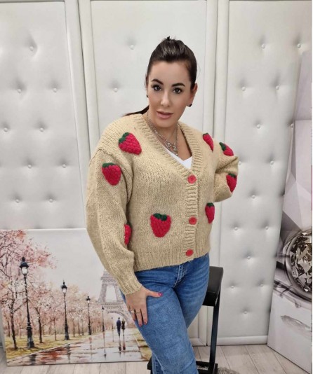 Kardigan krótki Truskawka