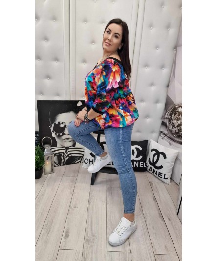Bluza Flowers Serek Oversize