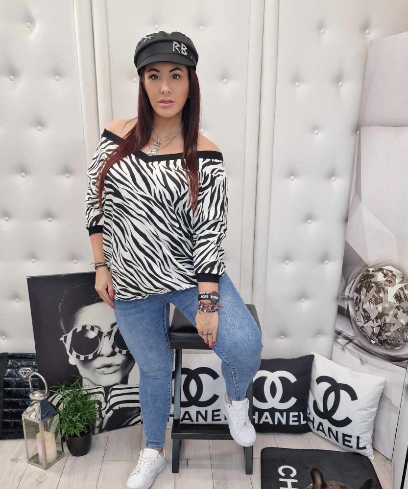 Bluza Zebra Serek Oversize
