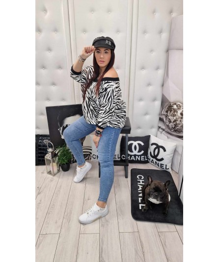 Bluza Zebra Serek Oversize