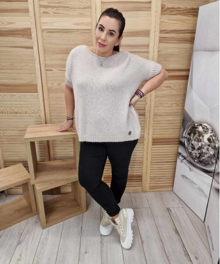 Sweterek krótki rękaw Nude...