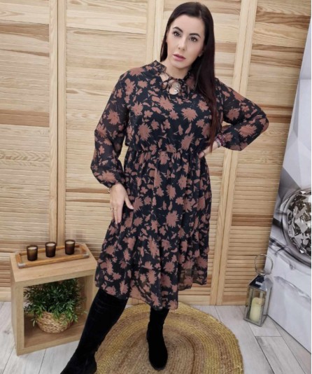 Sukienka Zwiewna Printowana...