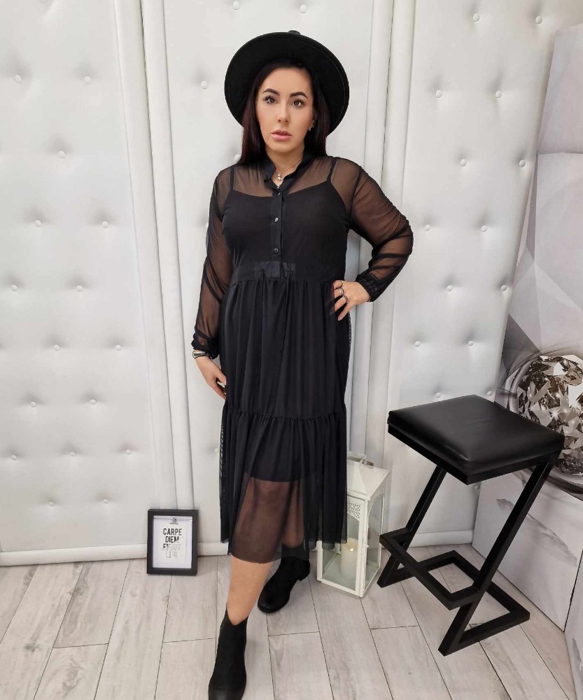 Sukienka Dwuwarstwowa Manilla czarna