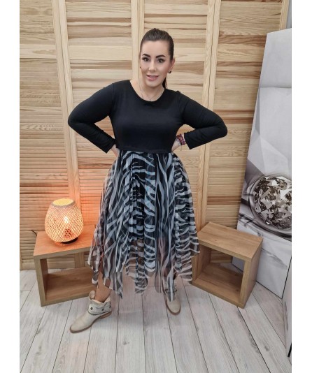 Sukienka Zeberka Biała Tulek