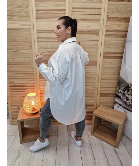 Biała Koszula Oversize Blink