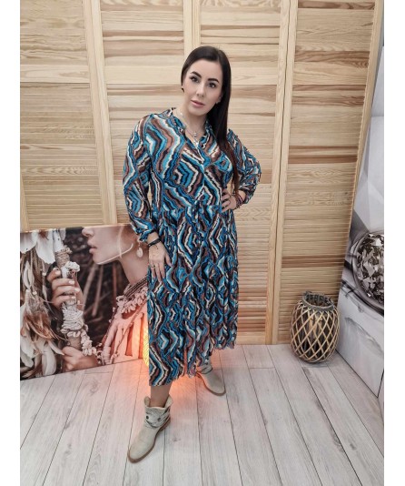 Sukienka dwuwarstowa by Manilla Aztecki Turkus